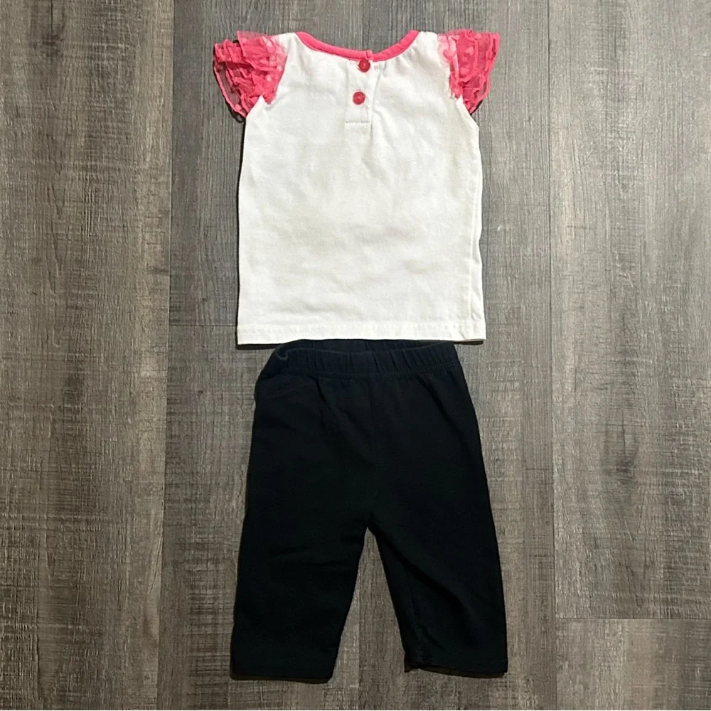 Baby & Toddler Girl Size 18 Months 2-Piece Ballet Shoe Tank Top & Leggings Set - Picture 3 of 4